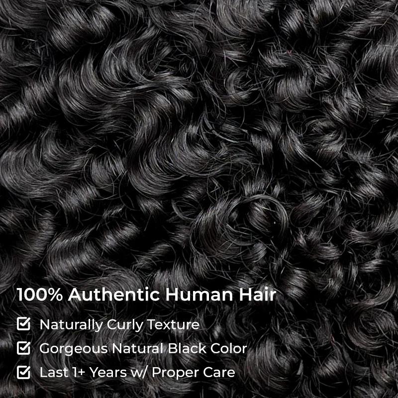 Curly Human Hair Bundles Real Hair Wig