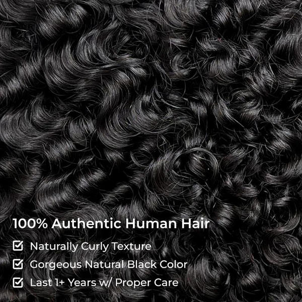 Curly Human Hair Bundles Real Hair Wig