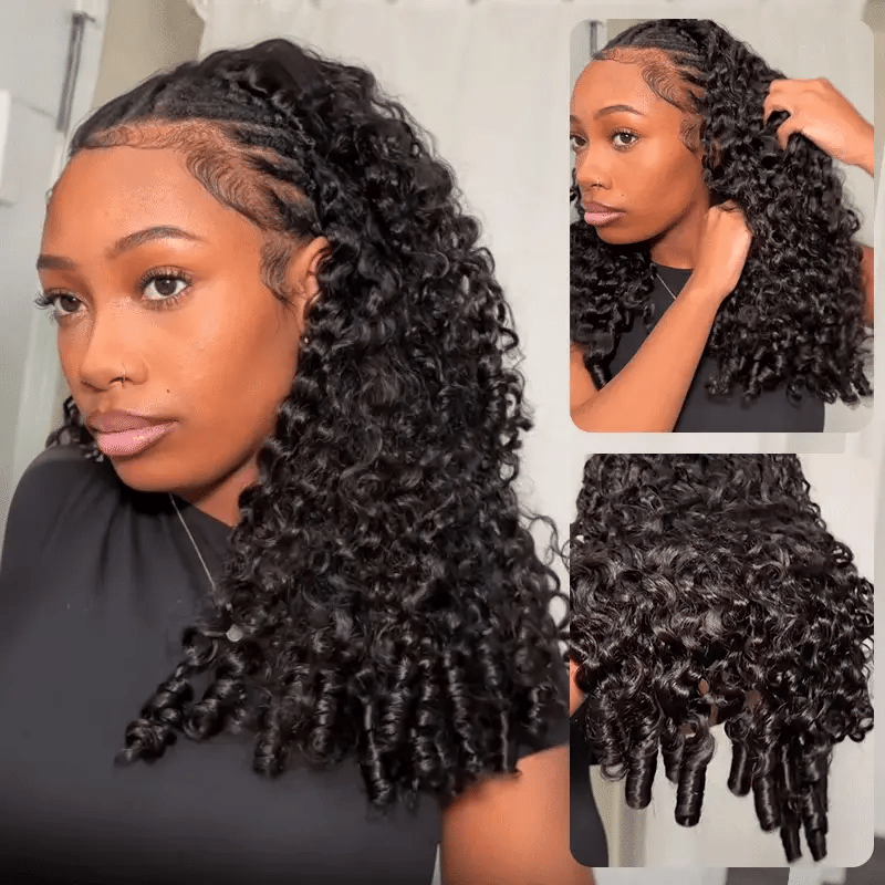 Curly Human Hair Bundles Real Hair Wig
