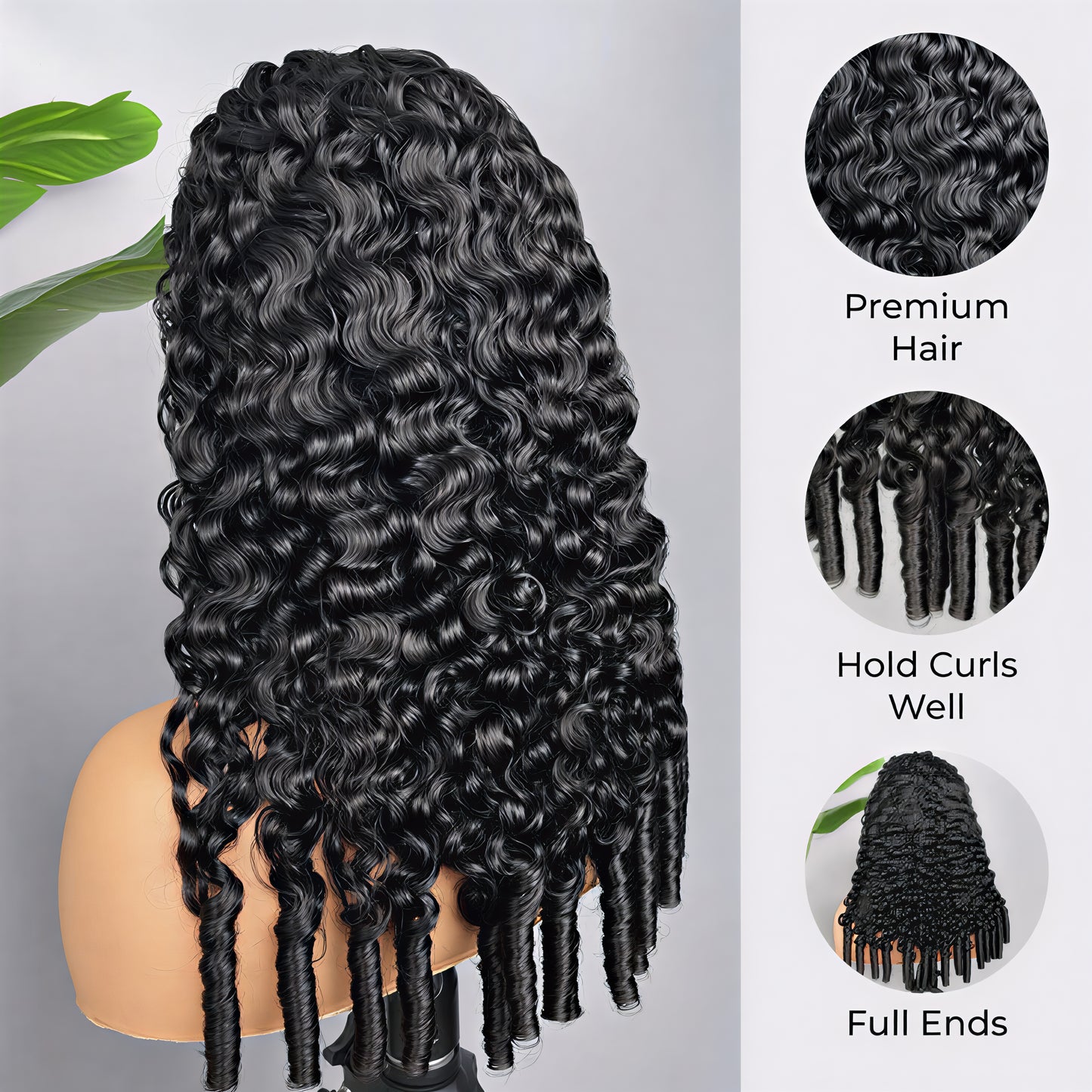 Curly Human Hair Bundles Real Hair Wig