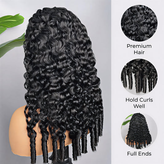 Curly Human Hair Bundles Real Hair Wig